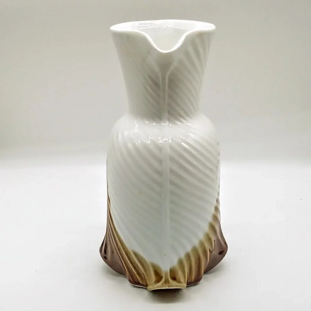 Vintage Fena Porzellan West Germany Ribbed Ceramic Pitcher